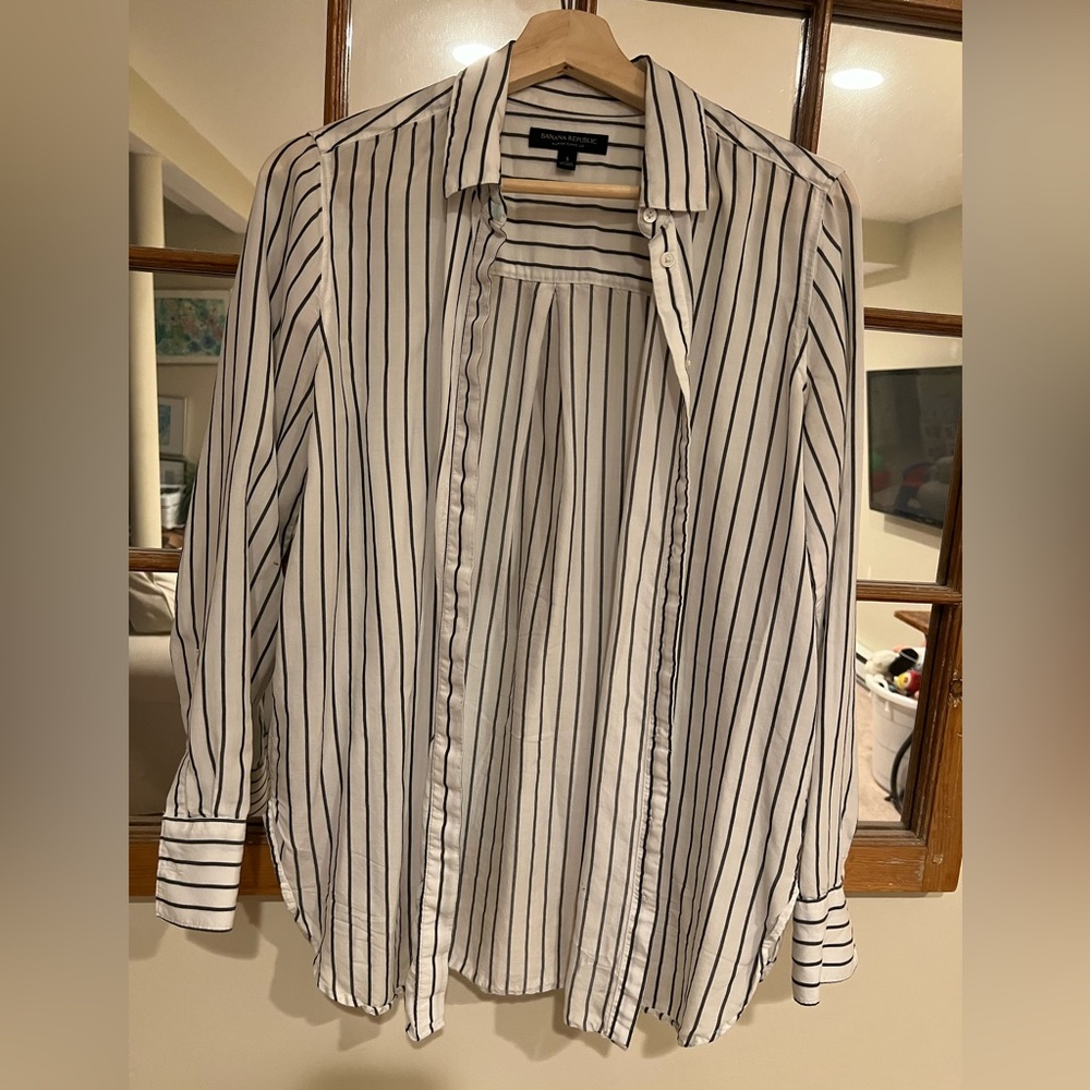 Striped button down